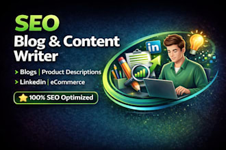 write SEO blog content, persuasive product descriptions, and linkedin posts