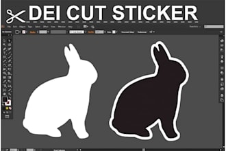 die cut lines,cut contour,die lines sticker and logo