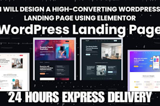 design wordpress landing page