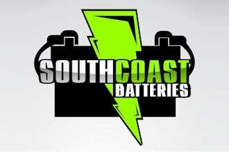 create automotive custom logo for south coast batteries