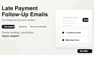 write late payment follow up emails for overdue invoices