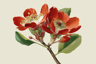 create premium antique vintage botanical illustrations