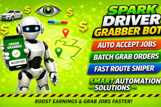 setup spark driver bot, spark delivery bot auto accept orders bot, spark