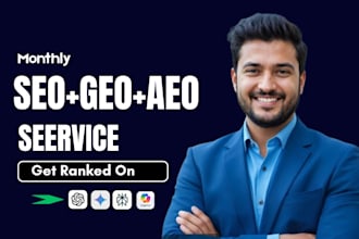 monthly onpage and technical seo,geo,aeo for search engine rankings