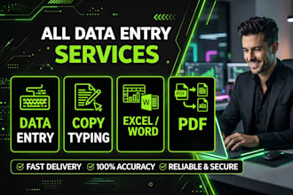do data entry and copy typing