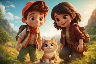 do 3d pixar style cartoon character design logo ai art ai character ai artist