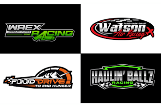 do motorsports car bike racing team club logo design