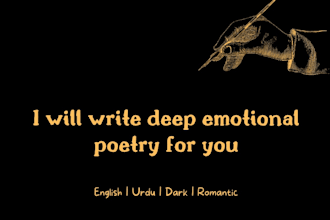 write deep emotional poetry in english and urdu