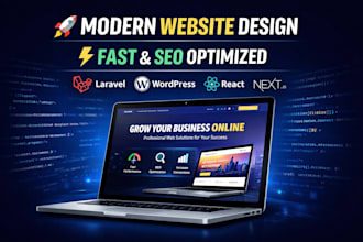 build a fast, modern SEO optimized website with laravel, wordpress or nextjs