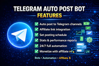 create telegram auto post bot for affiliate marketing and passive income