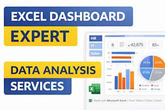 create interactive excel dashboard and data analysis