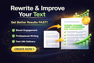 rewrite and improve your text professionally