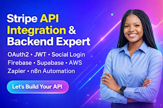 fix and integrate stripe API,  oauth2,  jtw,  social login and backend API