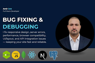 fix your reactjs, nextjs and nodejs bugs quickly