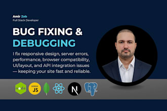fix your reactjs, nextjs and nodejs bugs quickly