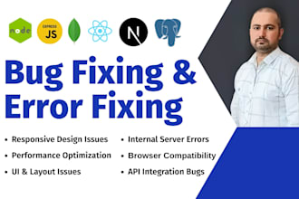 fix react, next js or node js bugs and errors quickly
