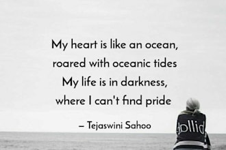 create beautiful inspirational,love,sad quotes and poems