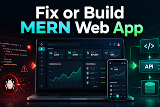 fix or build mern stack react node web app