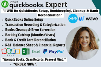 do quickbooks bookkeeping, cleanup, bank reconciliation and financial reports