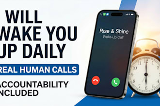 personally wake you up daily with real calls, reminders, accountability support