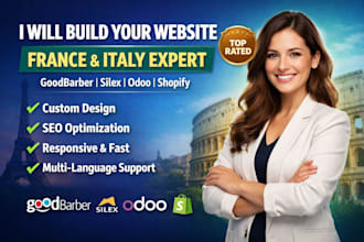 build goodbarber silex odoo website design france italy shopify website