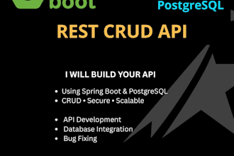 build java spring boot backend API and postgresql database