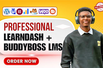 build wordpress lms website with learndash and buddyboss
