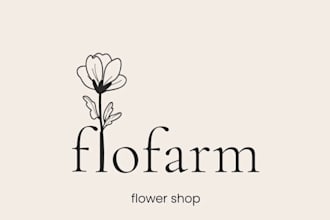 design an elegant floral logo for your brand