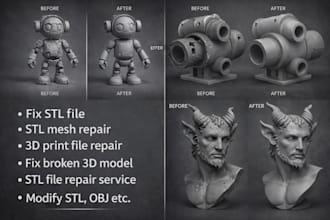 repair stl file, mesh repair stl file repair, modify stl for printing