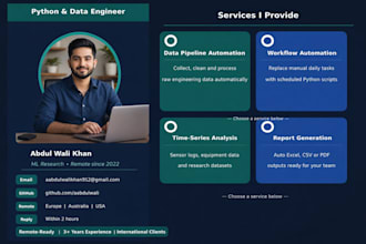 build python automation scripts and data pipelines for engineering