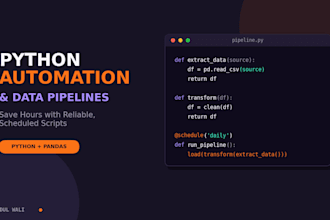 build python automation scripts and data pipelines for engineering