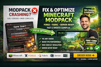 fix and optimize minecraft modpack convert forge mod to fabrics minecraft server