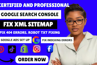 setup google search console, fix xml sitemap submission issues, robot txt