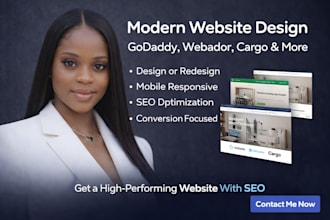 design cargo godaddy pagecloud webself webador website builder redesign seo