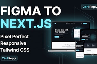 convert figma to next js or react responsive website