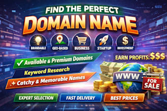 find domains for flipping brandable geo exact match profit