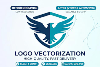 vectorize your logo from pixels to vectors
