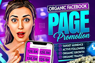 organic facebook page promotion to grow real followers