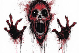 design an youtube scary horror thumbnails