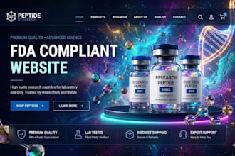 build fda compliant peptide research peptide woocommerce website peptide website
