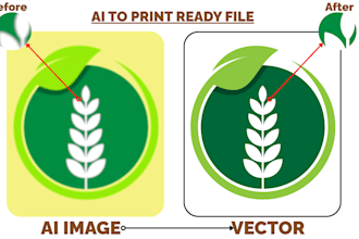 convert your ai artwork into print ready vector file