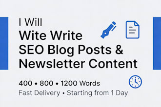 write fast SEO blog posts and newsletter content