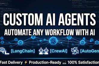 build a custom ai agent using langchain, crewai, or autogen