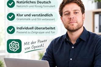 humanize and improve your ai generated german text
