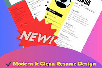 l create modern resume design that gets you hired