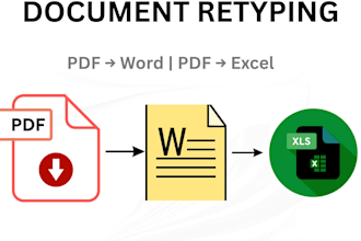 retype PDF and scanned documents into word or excel
