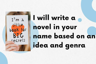 write a novel in your name based on an idea and genra