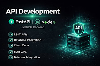 build fast and scalable API with fastapi or nodejs