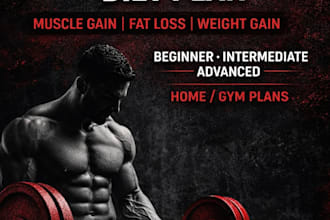 create a workout and diet plan for muscle gain and fat loss