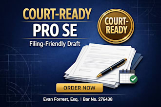 draft a court ready lawsuit complaint for pro se litigants